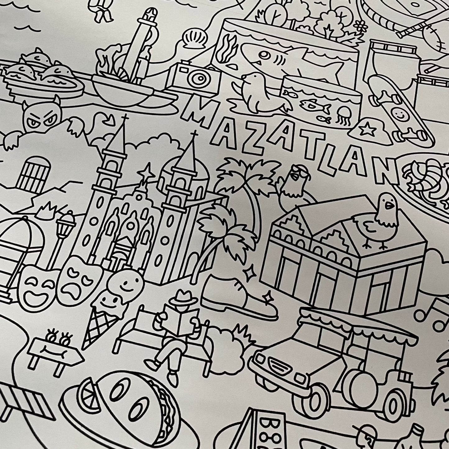 Mapa Mazatlán para Colorear