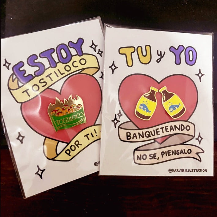 Tarjeta con Pin metálico